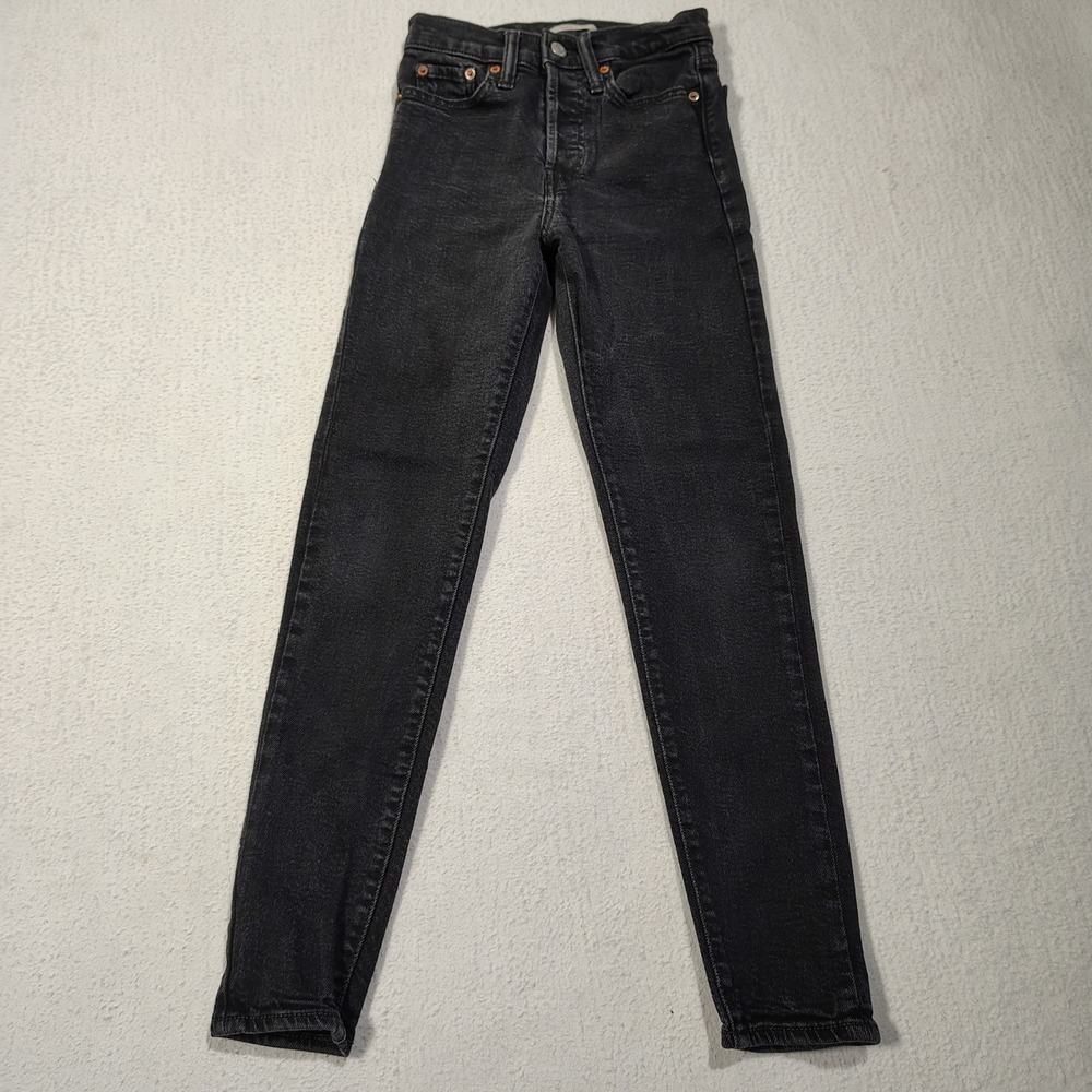 Levis Jeans Women 24 Dark Wash Wedgie Skinny Cotton Blend High Rise Button Fly